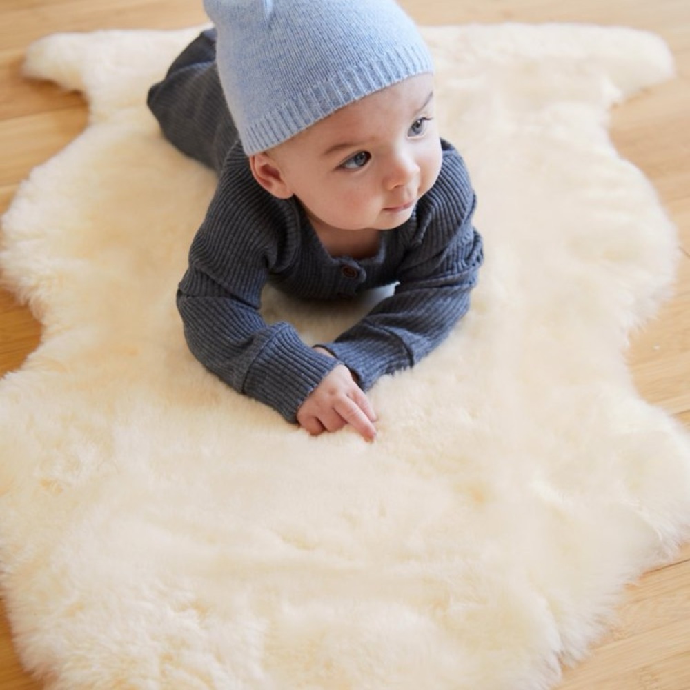 Luxurious Cream Sheepskin Rug or Baby changing pad or used to keep babe warm